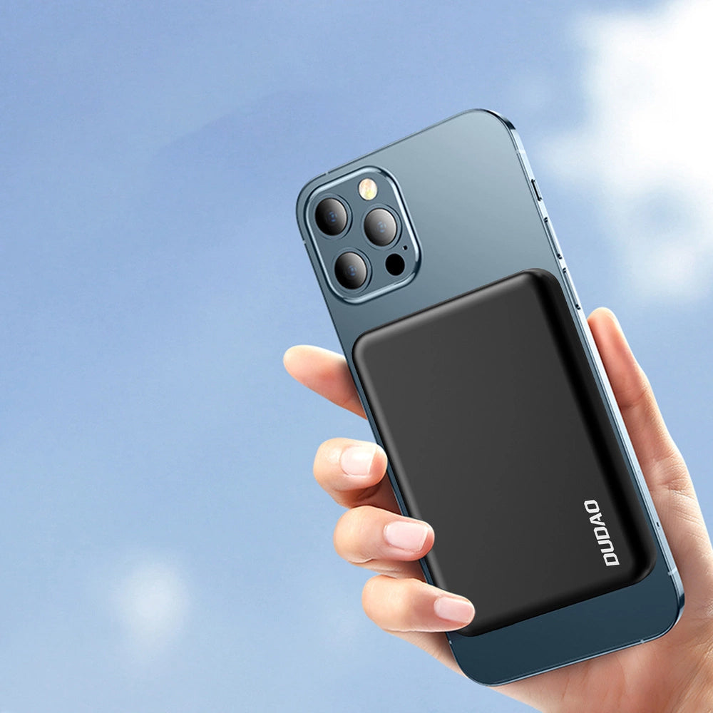 Batterie Externe Sans Fil Dudao K14S, 5000mAh, 10W, PD + QI, 1 x QI - 1 x USB-C, Noire