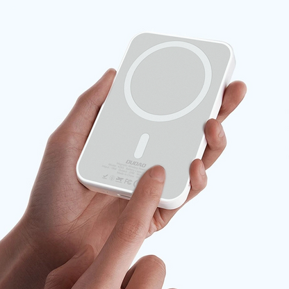 Dudao K26 Draadloze Externe Batterij, 10000mAh, 20W, PD + FQI, 1 x QI - 1 x USB-C, Wit