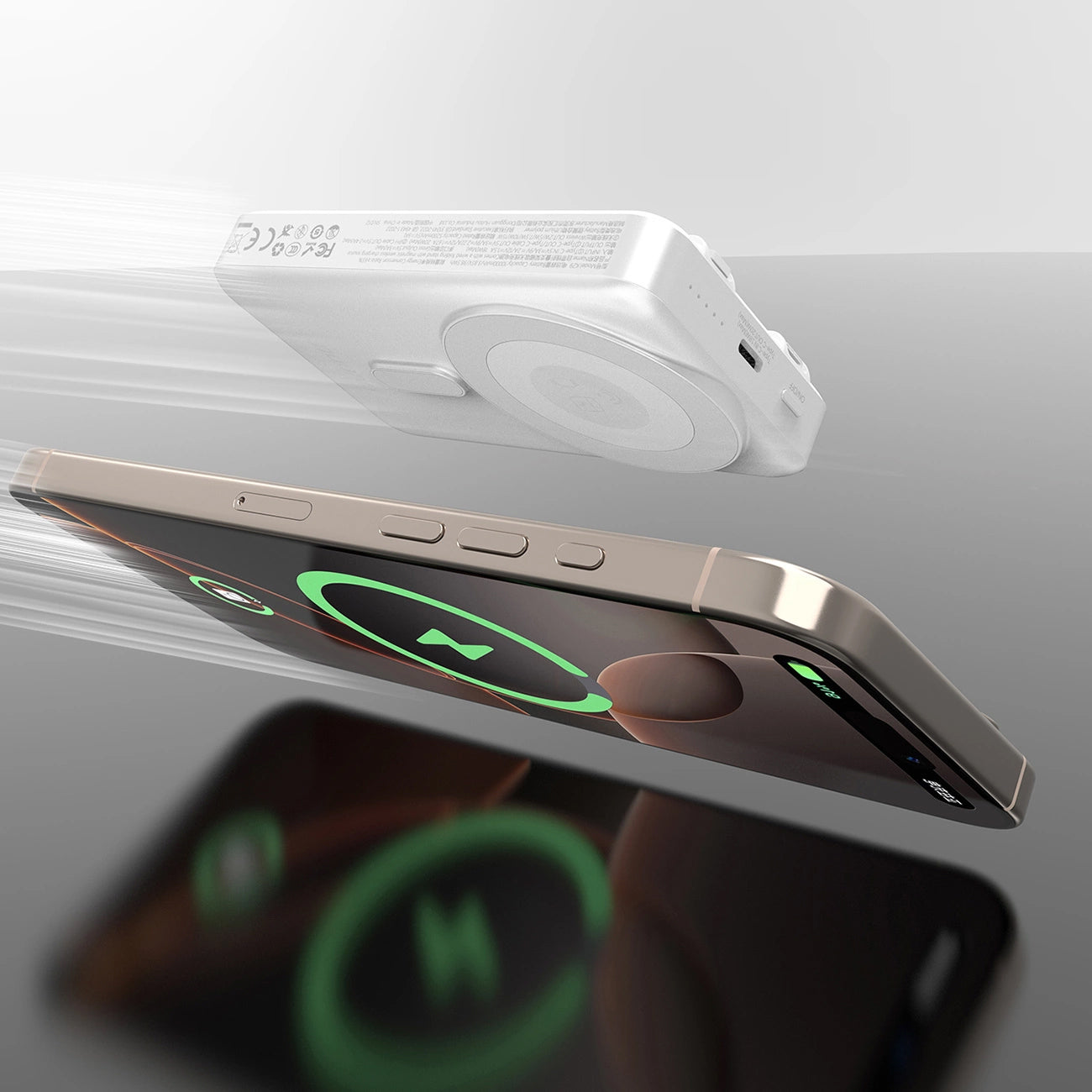 Externer Wireless-Akku Dudao K29, 10000mAh, 20W, PD + FQI, 1 x Lightning - 1 x QI - 1 x USB-C, Grau