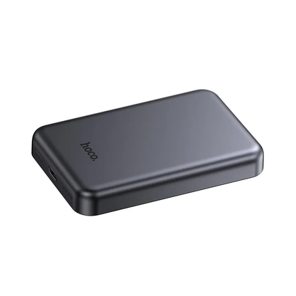 Batterie Externe Sans Fil HOCO J160, 5000mAh, 10W, 1 x QI - 1 x USB-C, Gris