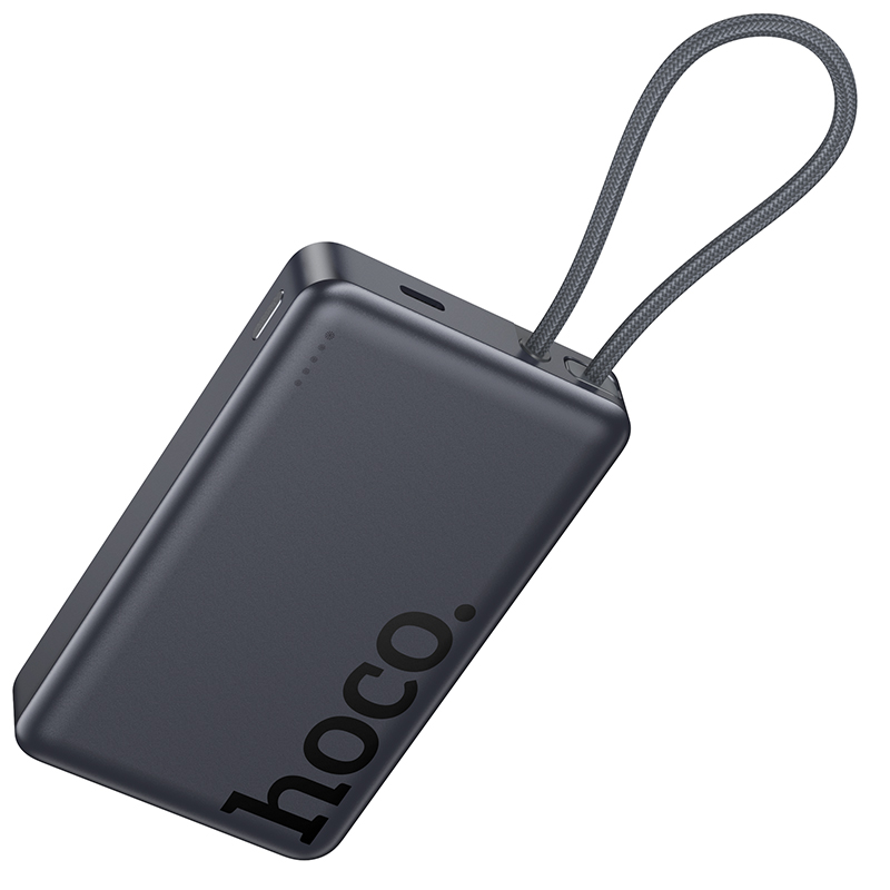 Wireless Externe Batterie HOCO Q44, 10000mAh, 20W, PD + FQI, 1 x QI - 2 x USB-C, Grau