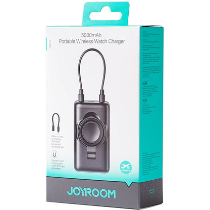 Externer Wireless-Akku Joyroom JR-W13, 5000mAh, 18W, PD + QI, 1 x Lightning - 1 x QI - 1 x USB-C, Schwarz
