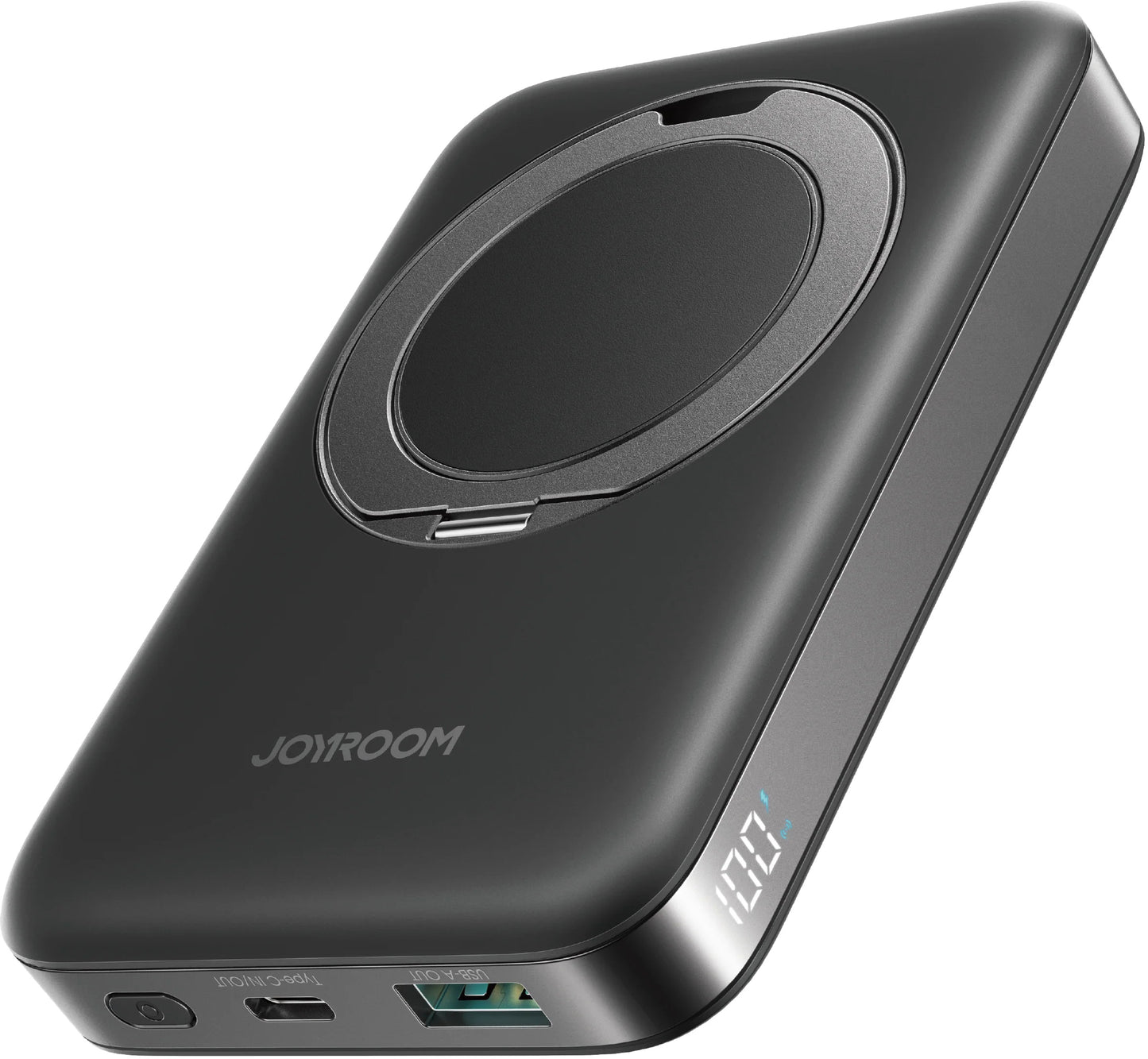 Joyroom JR-PBM12 Wireless External Battery, 10000mAh, 22.5W, QC + PD + FQI, 1 x QI - 1 x USB-A - 1 x USB-C, Black