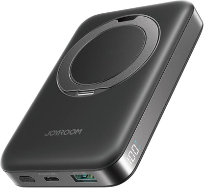 Joyroom JR-PBM12 Wireless External Battery, 10000mAh, 22.5W, QC + PD + FQI, 1 x QI - 1 x USB-A - 1 x USB-C, Black