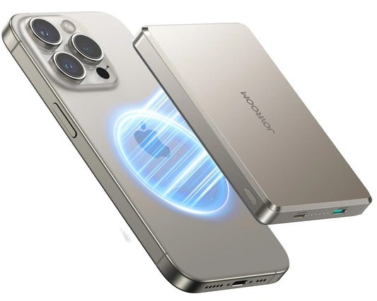 Draadloze Externe Batterij Joyroom JR-PBM08 Pro, 10000mAh, 22.5W, PD + FQI, 1 x QI - 2 x USB-C, Beige