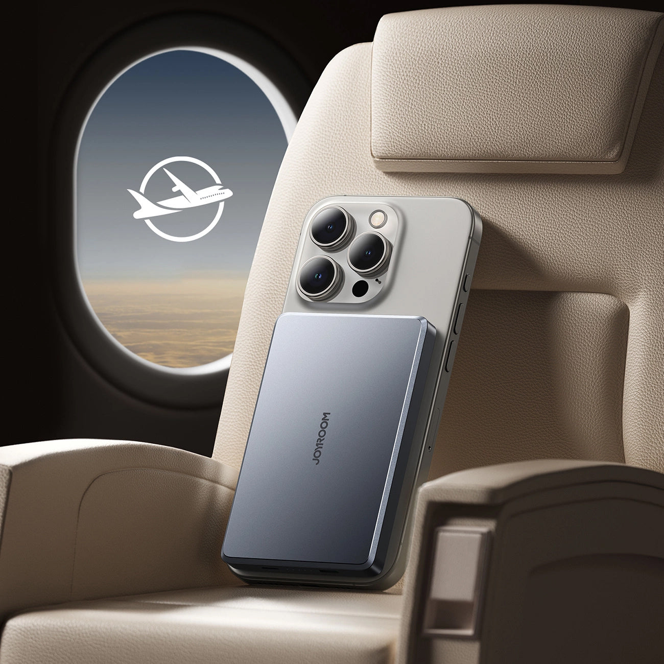 Joyroom JR-PBM08 Pro Wireless External Battery, 10000mAh, 20W, PD + FQI, 1 x QI - 1 x USB-C, Gray