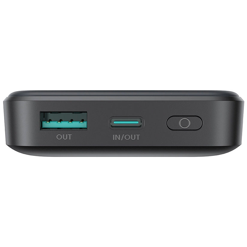 Joyroom JR-W020 Wireless External Battery, 10000mAh, 20W, QC + PD + FQI, 1 x QI - 1 x USB-A - 1 x USB-C, Black