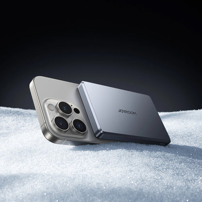 Joyroom JR-PBM08 Pro Wireless External Battery, 10000mAh, 20W, PD + FQI, 1 x QI - 1 x USB-C, Gray