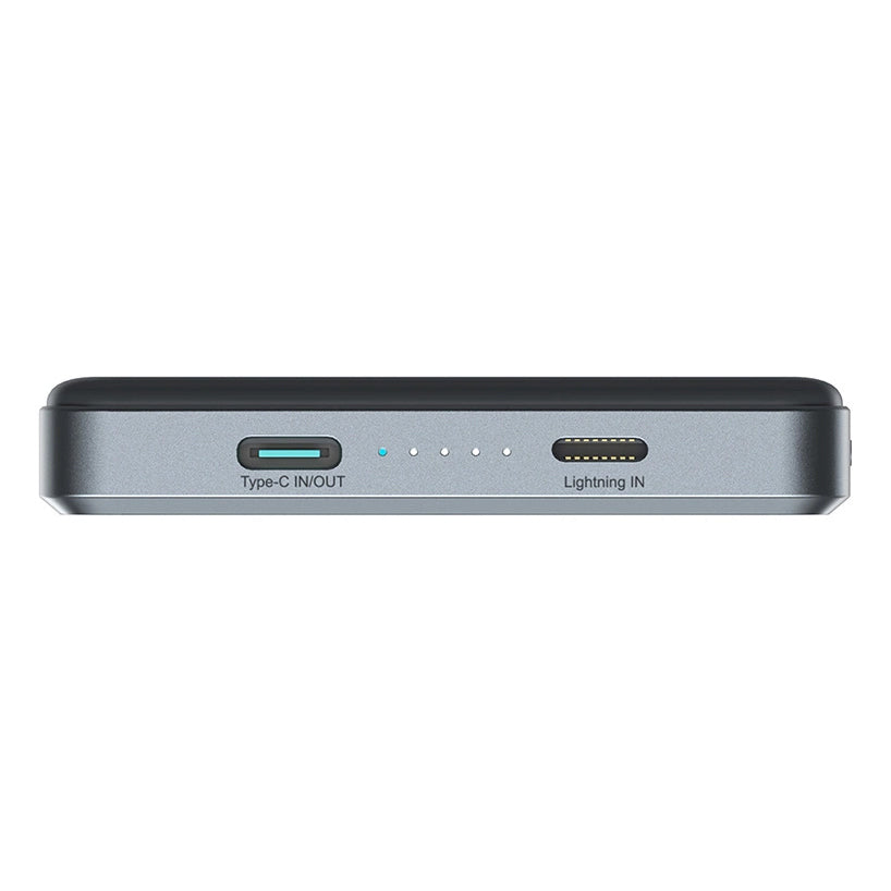 Joyroom JR-PBM08 Pro Wireless External Battery, 10000mAh, 20W, PD + FQI, 1 x QI - 1 x USB-C, Gray
