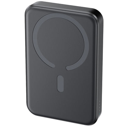 Joyroom JR-W020 Wireless External Battery, 10000mAh, 20W, QC + PD + FQI, 1 x QI - 1 x USB-A - 1 x USB-C, Black