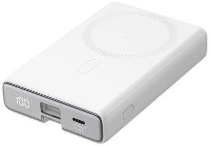 Externer Wireless Akku Joyroom JR-PBM01, 10000mAh, 20W, QC + PD + FQI, 1 x Lightning - 1 x QI - 1 x USB-C, Weiß