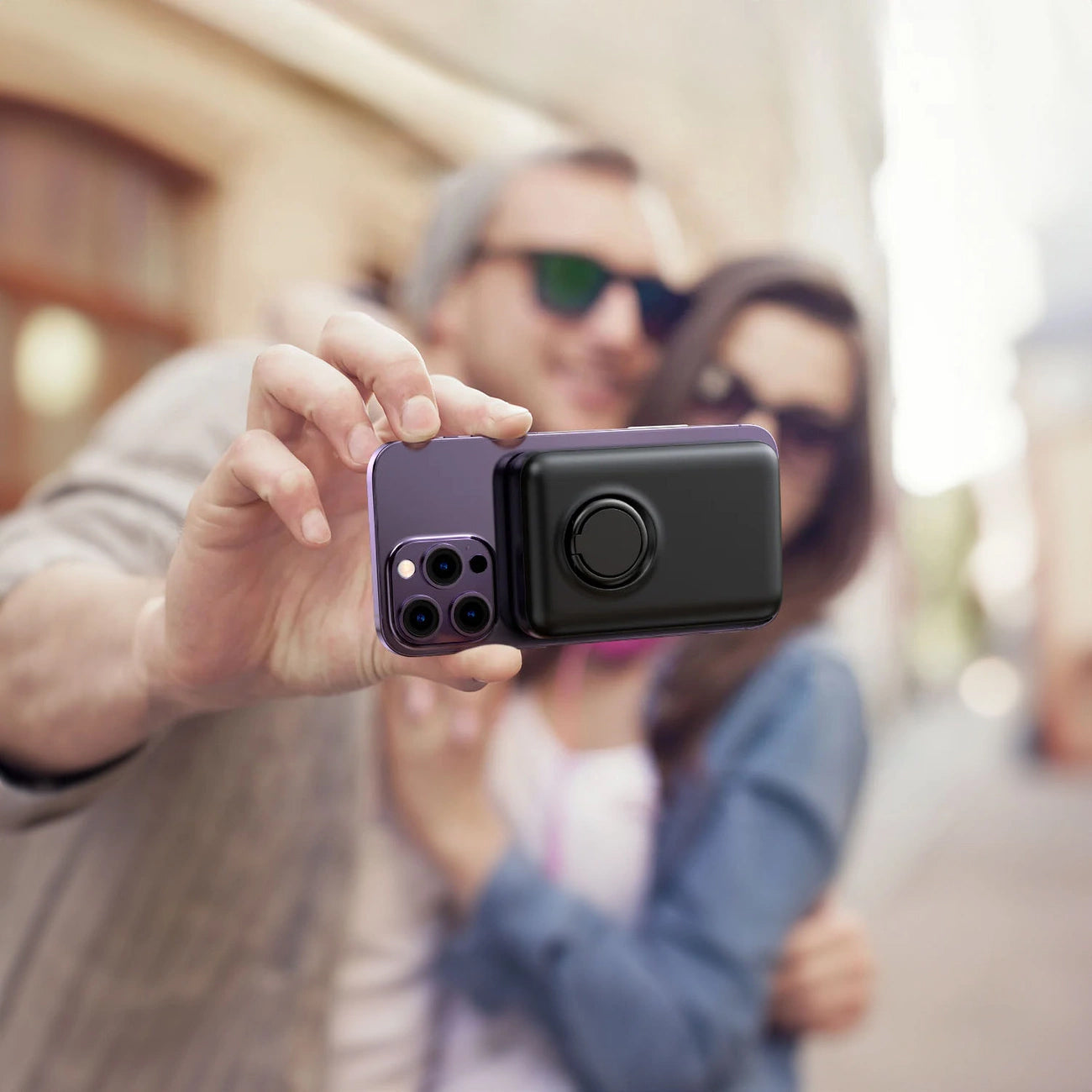 Draadloze Externe Batterij Joyroom JR-W050, 10000mAh, 20W, QC + PD + FQI, 1 x QI - 1 x USB-A - 1 x USB-C, Zwart