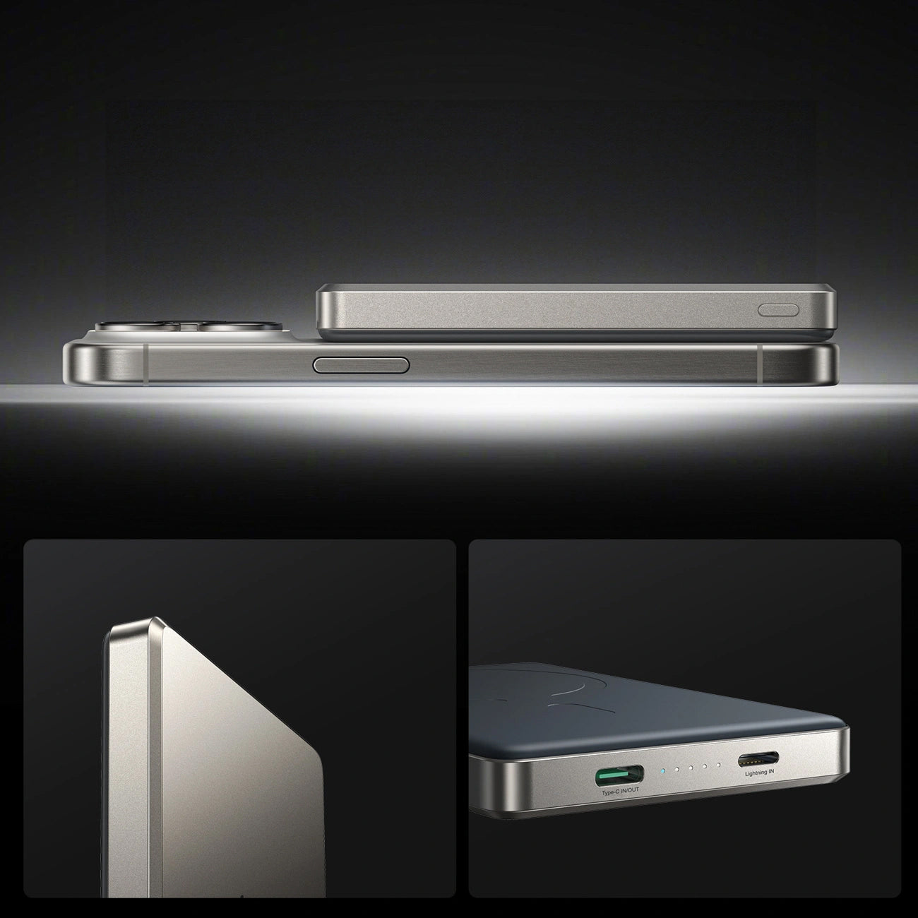 Wireless Powerbank Joyroom JR-PBM08 Pro, 10000mAh, 22,5W, PD + FQI, 1 x QI - 2 x USB-C, Beige