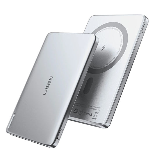 Batterie Externe Sans Fil Lisen L601 Pro, 5000mAh, 22.5W, PD + FQI, 1 x QI - 1 x USB-C, Gris YL0325090011