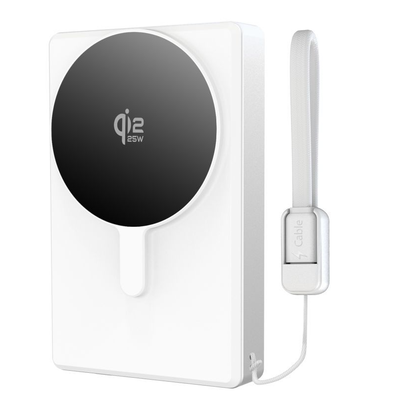 Batterie Externe Sans Fil Tech-Protect PB40 LifeMag, 10000mAh, 25W, PD + FQI, 1 x QI - 1 x USB-C, Argentée