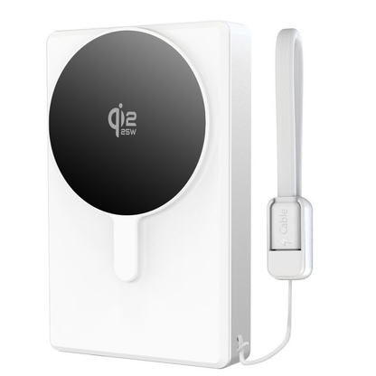 Batterie Externe Sans Fil Tech-Protect PB40 LifeMag, 10000mAh, 25W, PD + FQI, 1 x QI - 1 x USB-C, Argentée
