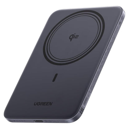 Draadloze Externe Batterij UGREEN PB580 (75984B), 5000mAh, 15W, PD + FQI, 1 x QI - 1 x USB-C, Grijs