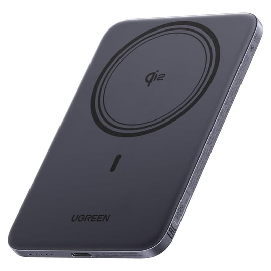 Draadloze Externe Batterij UGREEN PB580 (75984B), 5000mAh, 20W, PD + FQI, 1 x QI - 1 x USB-C, Grijs
