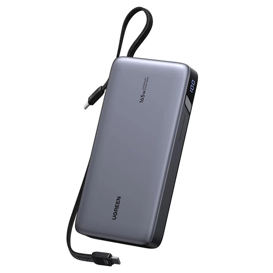 Batterie Externe UGREEN PB726 (55995B), 25000mAh, 165W, QC + PD, 1 x USB-A - 3 x USB-C, Gris