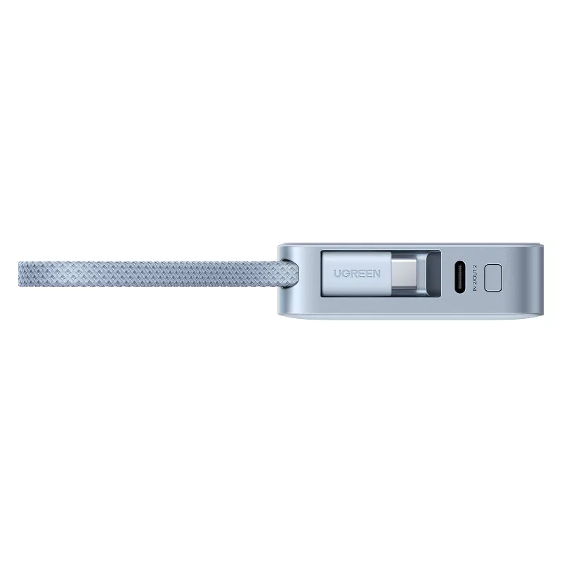 Externer Wireless-Akku UGREEN MagFlow PB773, 10000mAh, 25W, PD + FQI, 1 x QI - 2 x USB-C, Blau