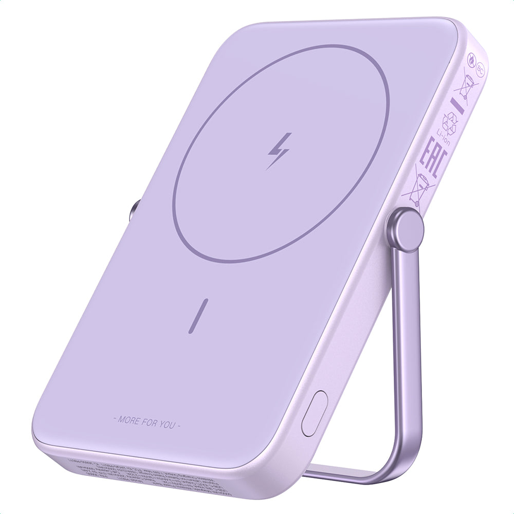 Draadloze Externe Batterij UGREEN PB571 Uno, 5000mAh, 20W, PD + FQI, 1 x QI - 1 x USB-C, Paars