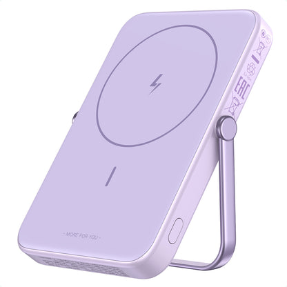 Draadloze Externe Batterij UGREEN PB571 Uno, 5000mAh, 20W, PD + FQI, 1 x QI - 1 x USB-C, Paars