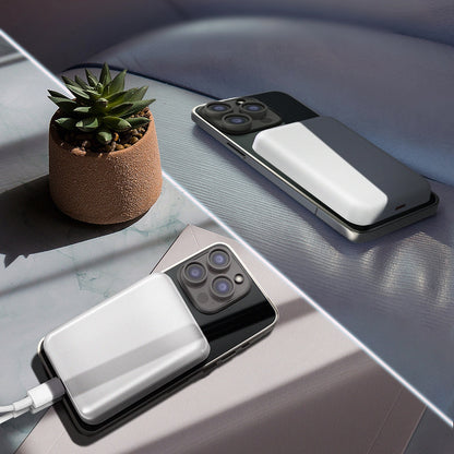 Externer Wireless Akku WZK WRW349YWS, 10000mAh, 20W, PD + FQI, 1 x QI - 1 x USB-C, Weiß