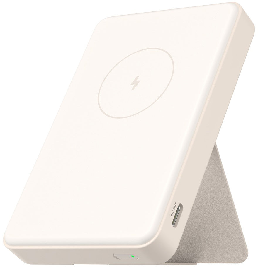 Kabellose Externe Batterie Xiaomi Mi Magnetic, 6000mAh, 15W, PD + FQI, 1 x QI - 1 x USB-C, Beige BHR9074GL
