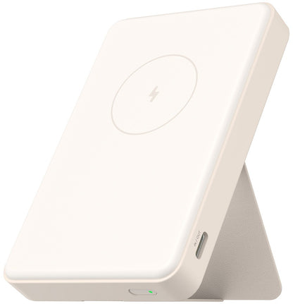 Kabellose Externe Batterie Xiaomi Mi Magnetic, 6000mAh, 15W, PD + FQI, 1 x QI - 1 x USB-C, Beige BHR9074GL