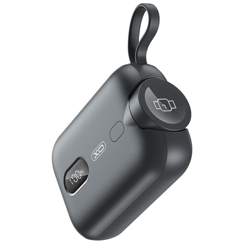 Externer Wireless-Akku XO Design PR260, 10000mAh, 20W, PD + QI, 1 x QI - 2 x USB-C, Schwarz