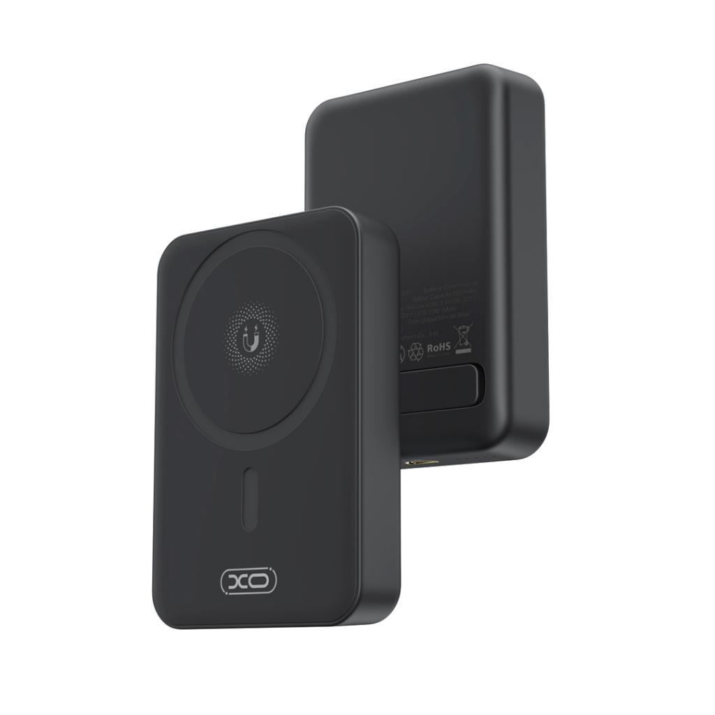 Externer Wireless-Akku XO Design PR231, 10000mAh, 20W, PD + FQI, 1 x QI - 1 x USB-C, Schwarz