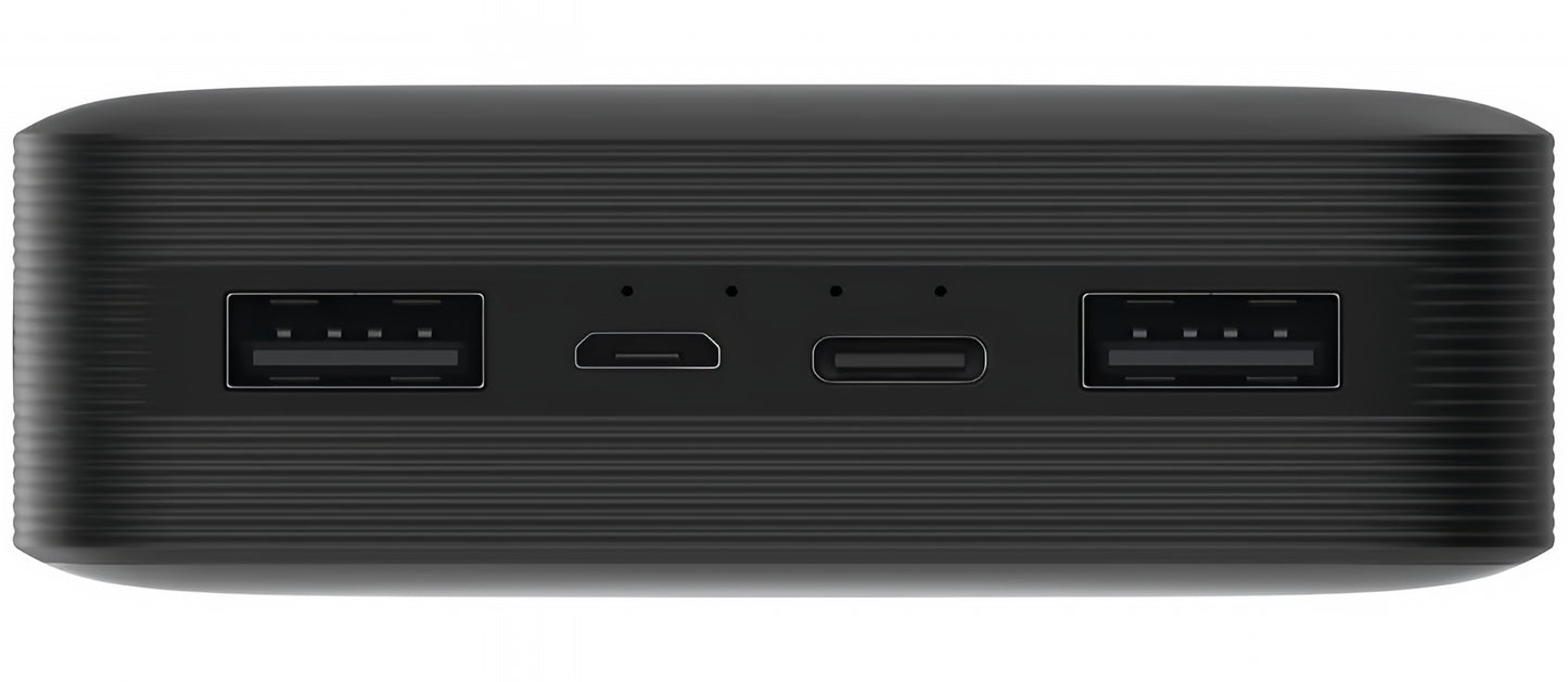 Externe Batterij Xiaomi, 20000mAh, 18W, QC, 2 x USB-A, Zwart PB200LZM