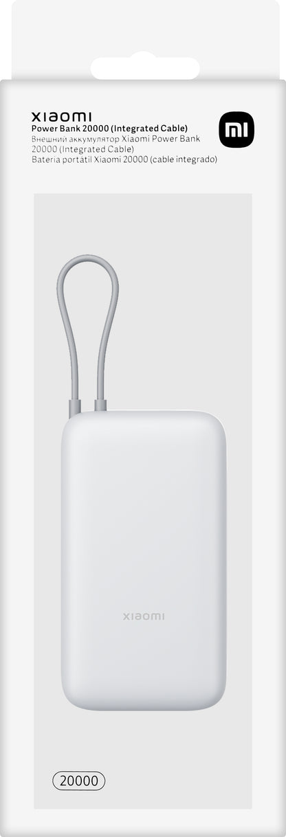 Batterie Externe Xiaomi, 20000mAh, 22.5W, QC + PD, 1 x USB-A - 2 x USB-C, Argentée BHR9738GL