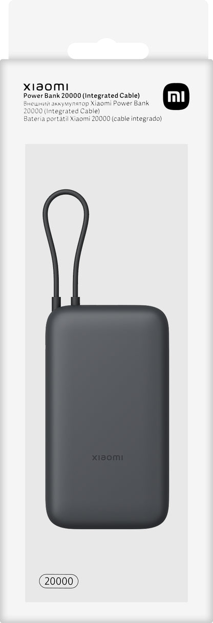 Externe Batterij Xiaomi, 20000mAh, 22.5W, QC + PD, 1 x USB-A - 2 x USB-C, Grijs BHR9740GL