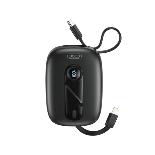 Externer Akku XO Design PR246, 10000mAh, 22.5W, PD, 1 x Lightning - 2 x USB-C, Schwarz