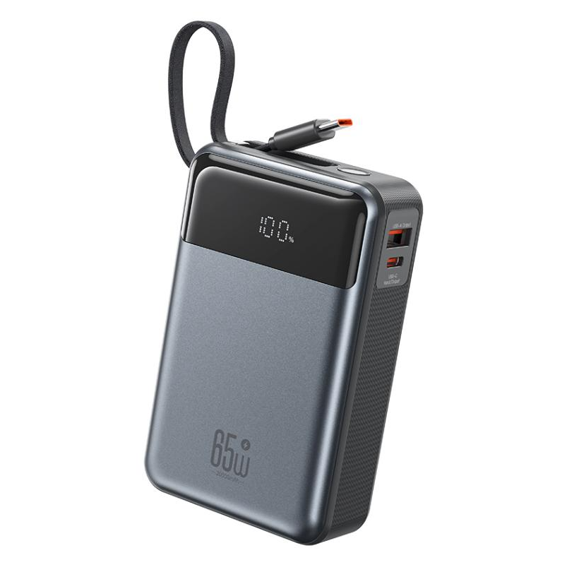 Externe Batterij XO Design PR267, 20000mAh, 65W, QC + PD, 1 x USB-A - 2 x USB-C, Gri