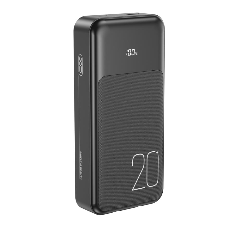 Externe Batterij XO Design PR249, 20000mAh, 22.5W, QC + PD, 1 x Lightning - 1 x USB-A - 2 x USB-C, Zwart
