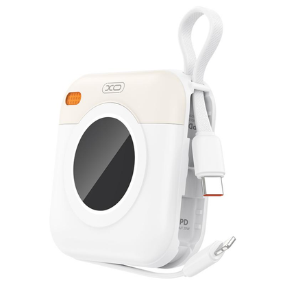Batterie Externe XO Design PR258, 10000mAh, 20W, QC + PD, 1 x Lightning - 1 x USB-C, Beige