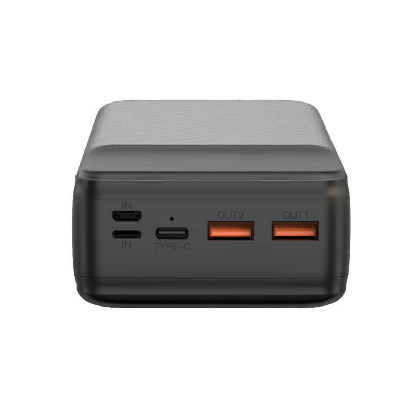 Externe Batterij XO Design PR201, 30000mAh, 65W, QC + PD, 1 x USB-C - 2 x USB-A, Zwart