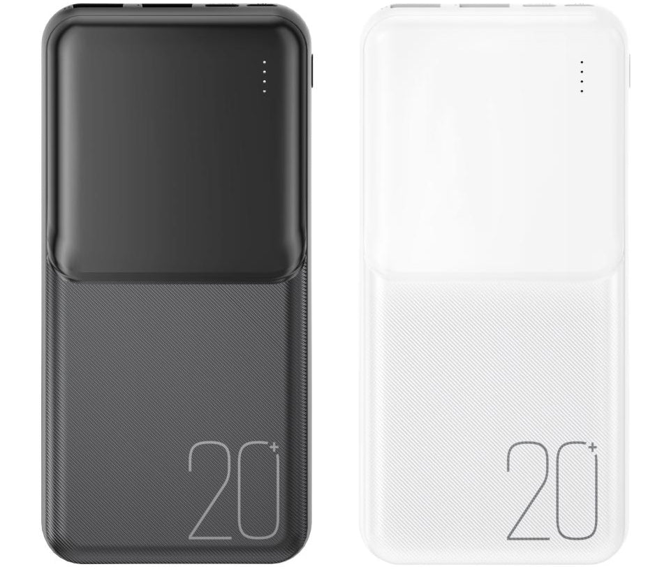 Externer Akku XO Design PR252, 20000mAh, 10W, 2 x USB-A, Schwarz