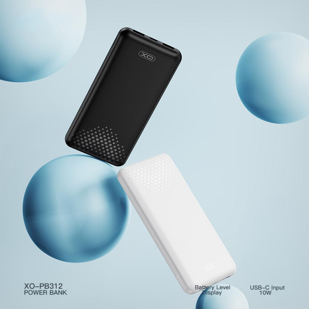 Externe Batterij XO Design PB312, 10000mAh, 10W, 2 x USB-A, Zwart