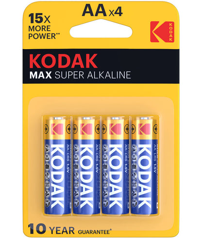 Kodak Max Alkaline batterij, AA / LR6, set van 4 stuks EKSTD30952867P4