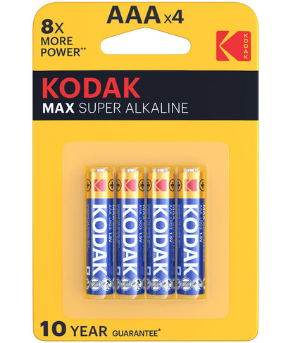 Kodak Max Alkaline Batterie, AAA / LR3, 4er Set EKSTD30952812P4