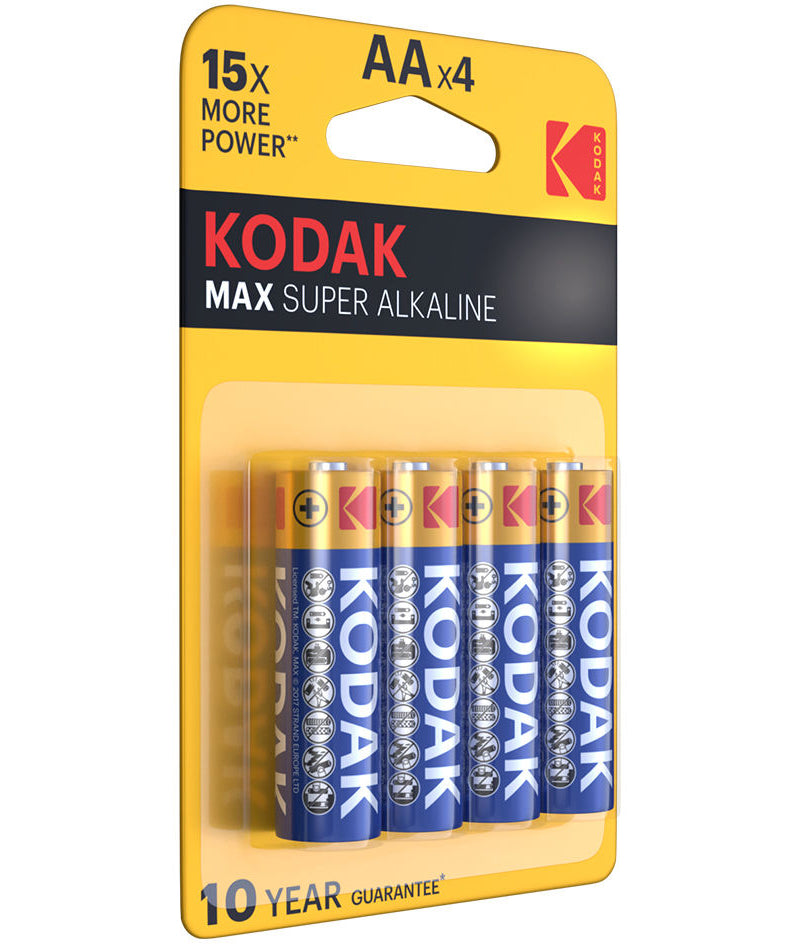 Kodak Max Alkaline batterij, AA / LR6, set van 4 stuks EKSTD30952867P4