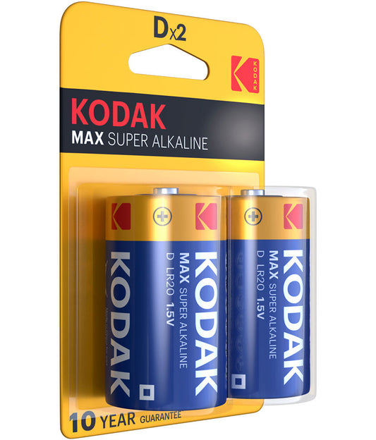 Kodak Max Super Batterie, LR20, 2 Stück Set