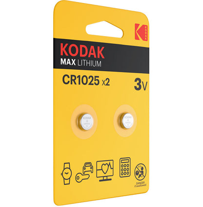 Kodak Max Lithium batterij, CR2025, set van 2 stuks