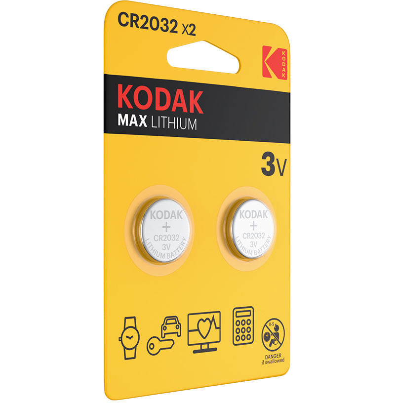 Kodak Max Lithium batterij, CR2032, set van 2 stuks