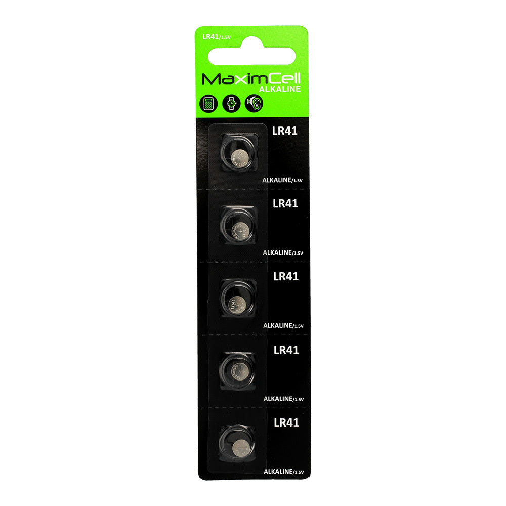 MaximCell Batterie, LR41 / AG3, 5 Stück Set