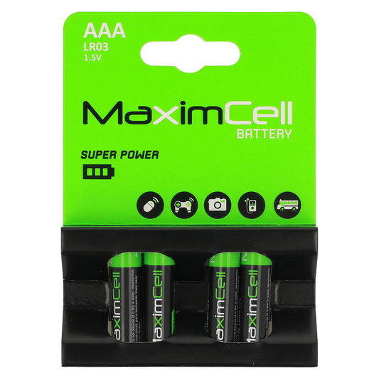 MaximCell Super Power batterij, AAA / LR3, set van 4 stuks