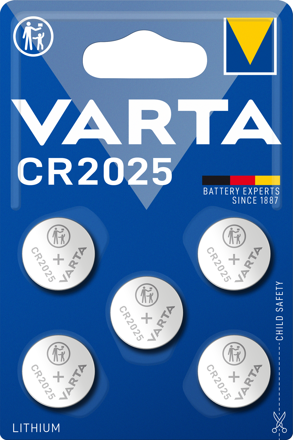 Varta Batterijen, CR2025, Set 5 stuks